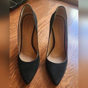 Black Suede Leather Pumps Brazilian Raphaella Booz